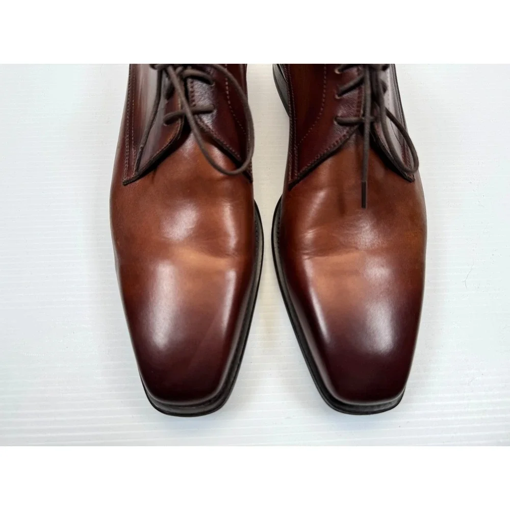 Magnanni Jacoby Leather Plain Toe Derby Shoes Mens 41 US 8 EUC‎ $525 Leather